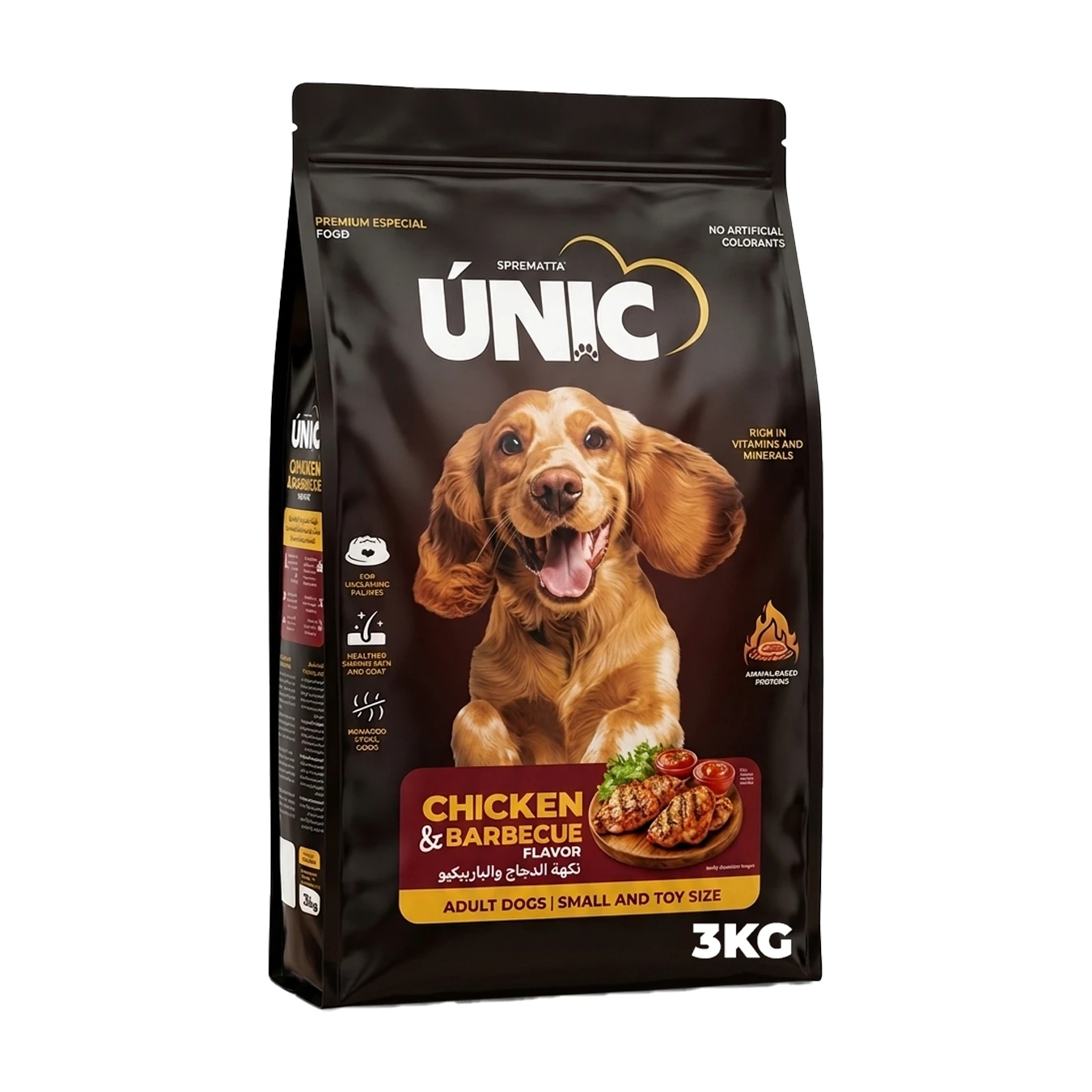 DOG UNIC ADULT DOGS  SMALL AND TOY SIZE CHICKEN AND BBQ